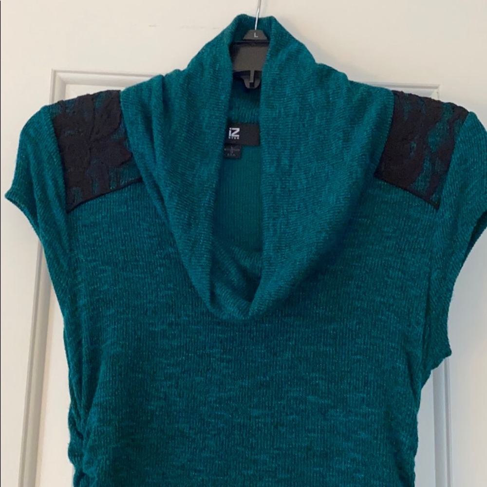 DRAPE-NECK  TOP - Picture 2 of 7